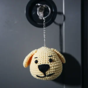 Tatlı köpek Amigurumi anahtarlık