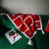 Kırmızı Dokunuş Battaniye & Kırlent Seti