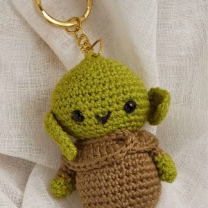 El Yapımı Amigurumi Siyah Ayıcık Kafa Anahtarlık