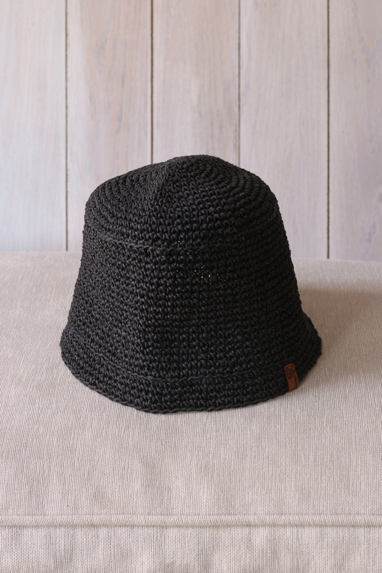 Hasır Buchet Şapka Siyah Hasır Buchet Şapka