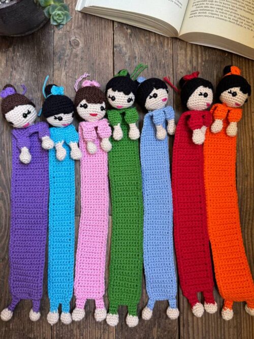 Amigurumi Balerin Topuzlu Kız Kitap Ayracı 1