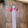 El Yapımı Amigurumi Gri Fare Kitap Ayracı