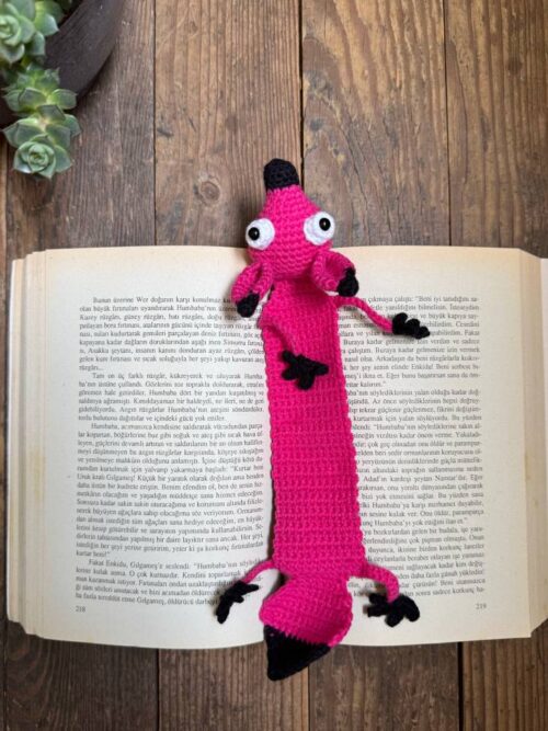 Amigurumi Mor Tilki Kitap Ayracı