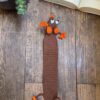 El Yapımı Amigurumi Kahverengi Fare Kitap Ayracı