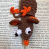 El Yapımı Amigurumi Kahverengi Fare Kitap Ayracı
