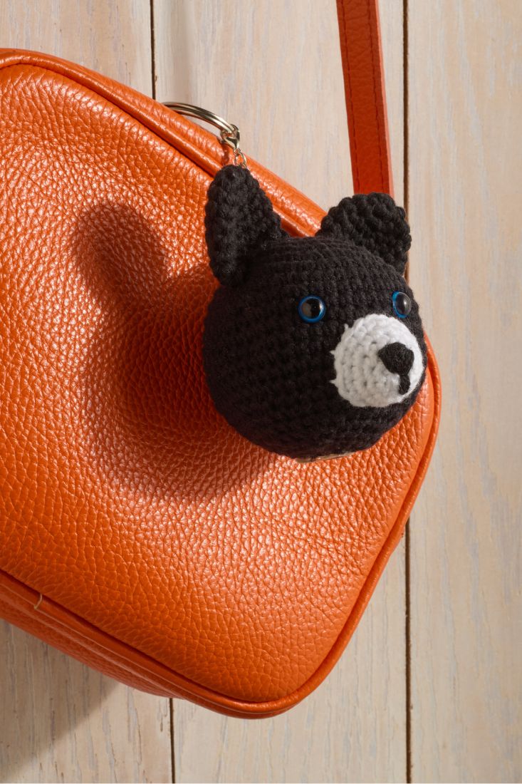 Amigurumi Siyah Ayıcık Kafa Anahtarlık 3 Amigurumi Siyah Ayıcık Kafa Anahtarlık
