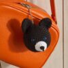 El Yapımı Amigurumi Siyah Ayıcık Kafa Anahtarlık