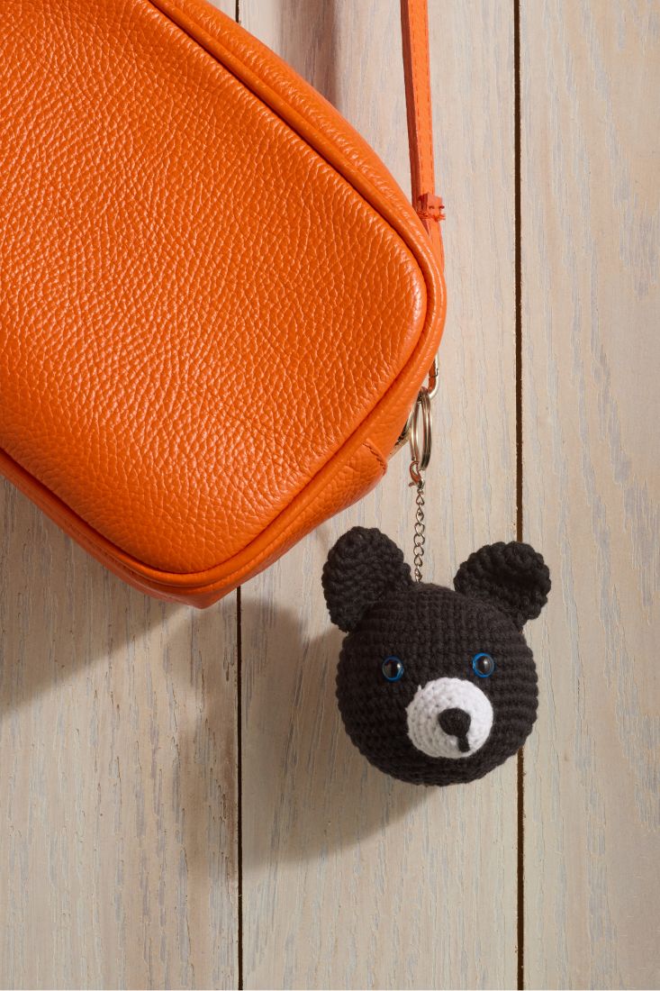 Amigurumi Siyah Ayıcık Kafa Anahtarlık El Yapımı Amigurumi Siyah Ayıcık Kafa Anahtarlık