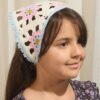 El Yapımı Çiçek Motifli Organik Pamuk Bandana