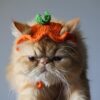 el yapımı kedi şapkası turuncu