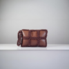 Deri Detaylı Teddy Clutch Çanta | 27x19 cm | Tavşan Tüyü İp | El Yapımı Kışlık El Çantası