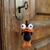 El Yapımı Amigurumi Ördek Anahtarlık | Koton İp ile Örülmüş Sevimli Araba Dikiz Aynası Süsü | 8 cm