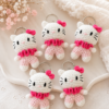 nahtar2 El Yapımı Amigurumi Kedi Anahtarlık – Pembe Detaylı Örgü Çanta Süsü
