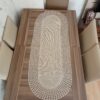 masafkjds Örgü Detaylı Runner Masa ve Sehpa Örtüsü, Dekoratif Krem Runner 135x54 cm, Salon ve Orta Sehpa Örtüsü