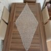 massdlkf El Örgüsü Runner Masa Örtüsü, Püsküllü Dekoratif Dantel Runner 135x60 cm