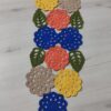 örtü1 %100 Pamuk Renkli Motifli Runner Masa ve Sehpa Örtüsü, Püsküllü Dekoratif Koton Runner 30x90 cm