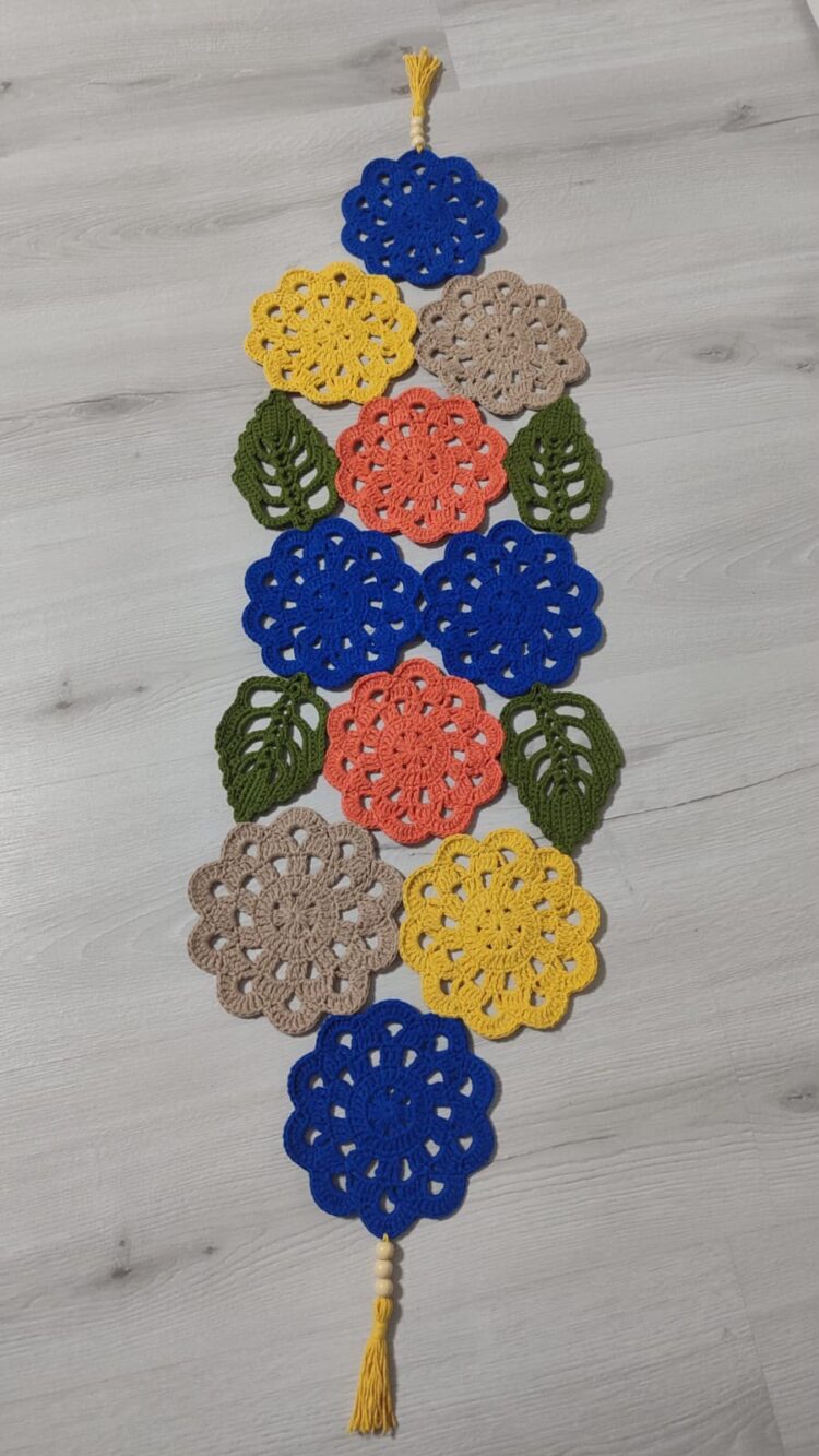 örtüs22 %100 Pamuk Renkli Motifli Runner Masa ve Sehpa Örtüsü, Püsküllü Dekoratif Koton Runner 30x90 cm